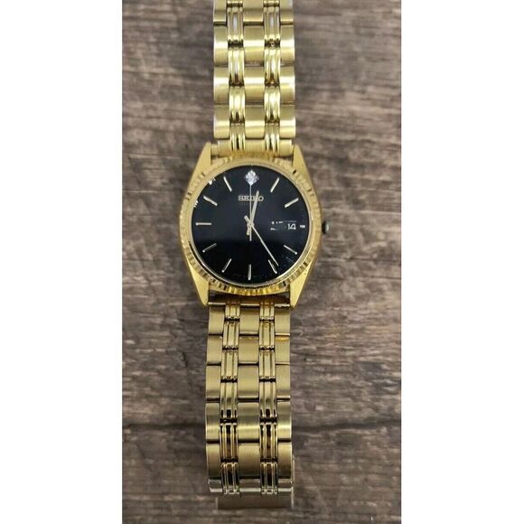 Vintage Seiko Mens Goldtone Quartz Watch 7N43-8119 - Picture 4 of 13